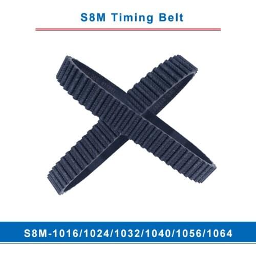 Timing belt S8M-1016/1024/1032/1040/1056/1064 teeth pitch 8 mm circular teeth belt width 20/25/30/40 mm for 8M timing pulley