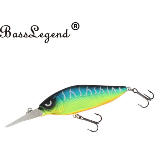 BassLegend - Fishing Floating Crankbait Minnow Jerkbait Shad Bass Pike Lure 77mm/12.5g 77F Diving Flap Slap