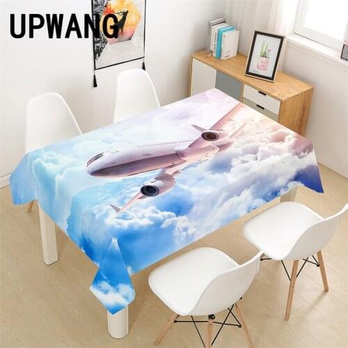 Aircraft Tablecloth 3D Printed Table Cover Rectangular Tablecloth Wedding Birthday Party Kitchen Home Decor