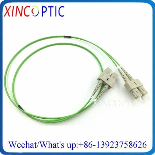 SC/ST/FC/LCUPC MM Duplex OM5 2.0mm 50M Lime Green PVC Multimode DX Dual Fiber Optical FTTH FTTA Patch Cord Cable Connector