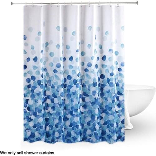 Nordic Wind Shower Curtain With Anti-Rust Copper Hook Waterproof Polyester Geometric Printing Mildew Curtain for Bathroom Shower