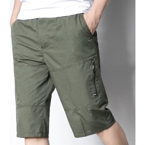 Nice New Summer 100% Cotton Solid Shorts Men High Quality Casual Business Social Elastic Waist Men Shorts Beach Shorts Plus Size