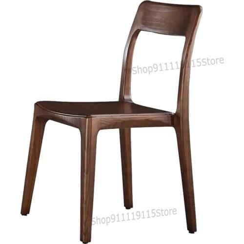 Nordic All Solid Wood Dining Chair Modern Simple Home Chair Creative Ash Wood Dining Chair Adult Armchair Dining Stool