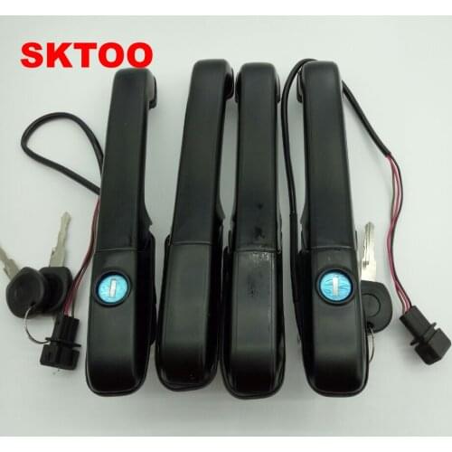 SKTOO 4PCS For vw Passat B4 door handle outer door handle with cylinder key a set four door handles