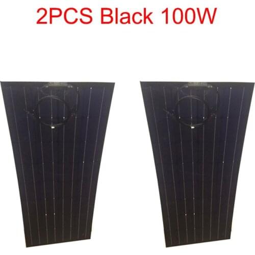 Solar Panel Solar Cell 18V 200W Flexible Solar Panel 2pcs 100W semi china cheap car battery charger home system kit