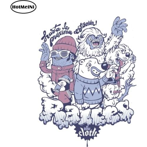 HotMeiNi 13cm x 9.9cm Adios by RUSC Sticker Personality Cartoon Car Sticker Vinyl Rear Windshield Decals Racing Car Styling