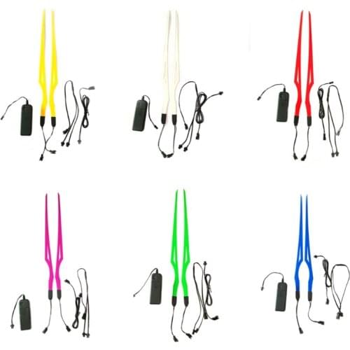 Night Riding Signal Flashing Stripe Bar Motorcycle Helmet Luminous Sticker Decal Portable Decoration Light Bar W91F