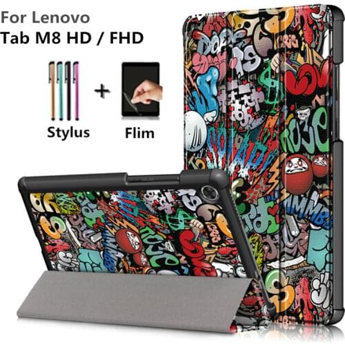 Cool Printed Tablets Case For Lenovo Tab M8 TB-8505F TB-8505X/8505I 8.0 inch Ultra Slim PU Leather cover For Lenovo Tab M8 Case