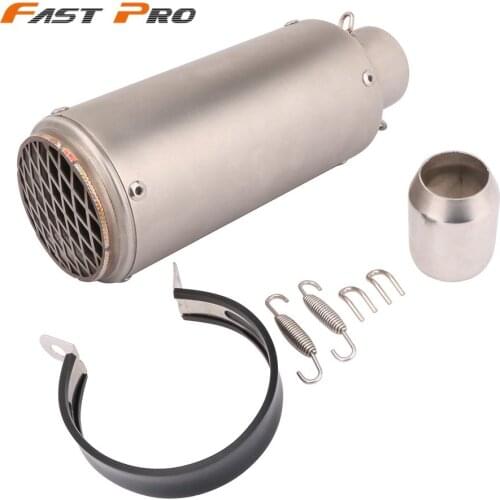 Universal Motorcycle Exhaust Muffler Pipe 38-51mm Fit Motorbike Scooter ATV Dirt Bike For Yamaha R3 R6 Z900 CBR500R Motorcross