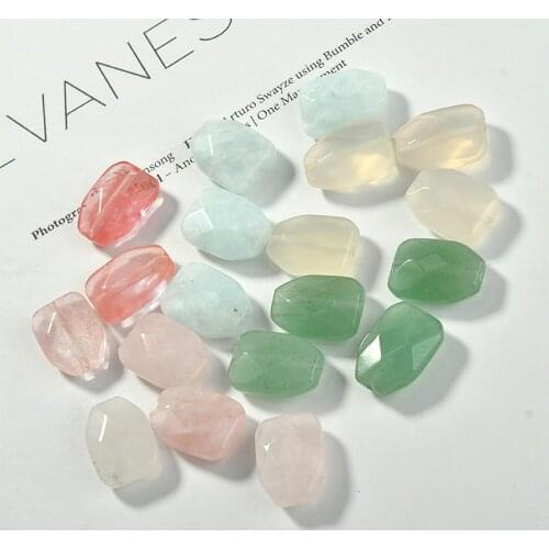 16*12mm natural Semi-precious stones Geometry shape 20pcs/lot Straight hole beads diy jewelry earring/garment/bracelet accessory