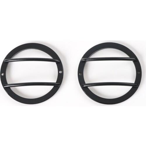 2pcs/pair Black Car Wheel Eyebrow Cornering Lamp Hood Protective Decorate Cover For American Wrangler JK 2007-2015 Car-Styling