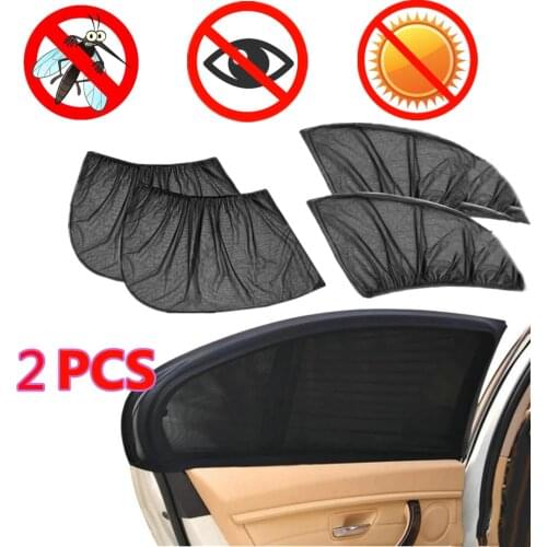 2pcs Car Sun Shade Side Window Sunshade Cover UV Protection Curtain Perspective Mesh Blinds Car Curtain Sun Visor