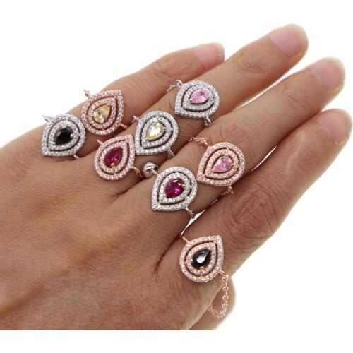 2018 FASHION JEWELRY wedding engagement gift AAA sparking cubic zirconia various colors elegant bling women finger ring