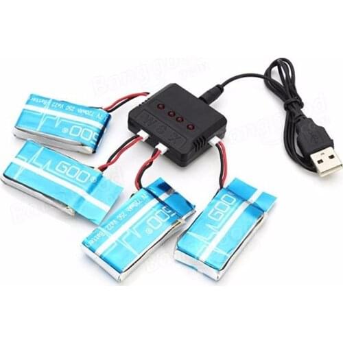 4PCS 3.7V 720mAh Lipo Battery for WLtoys F949 / XK K124 RC Aircraft Spare Parts