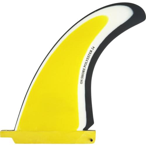 9 Inch Yellow Handmade Fiberglass Sup Surfboard Longboard Single Fin