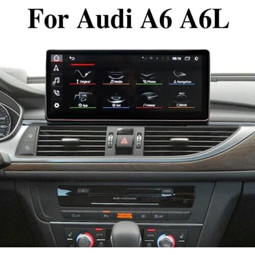For Audi A6 A6L C7 RS6 MMI TFSi Car Stereo Audio Accessories Navigation GPS Navi Radio CarPlay 10.25 Screen With 360 BirdView