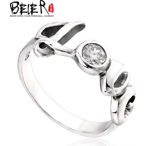 Beier sterling jewelry 2015 gem heart romantic love lovers ring man and girlfriend surprise gift D0675