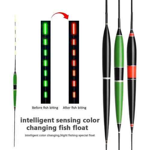 Bimoo NEW Bite Change Color Electronic LED Fishing Float Night Fishing Float Glow in The Dark