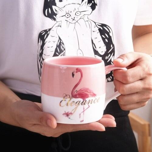 Cup Female Cute Good-Looking Big Belly with Handle Japanese Household Ins Nordic Style Creative Individualized and Popular Ceram