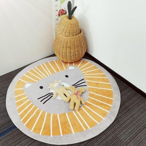 Baby Play Mats Crawling Carpet Kids Room Floor Rugs Round Lion Cotton Game Pad Playmat Newborn Photography Props