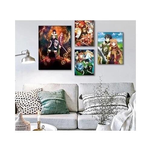 Home Decor Tate No Yuusha No Nariagari Anime Canvas Paintings Wall Art Poster Modular Picture No Frame For Bedside Background