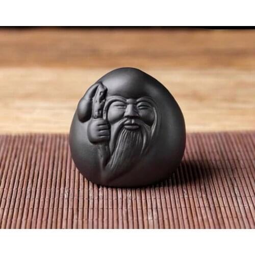 Purple Clay Tea Pet Creative Laughing Buddha Statue Ornament Maitreya Figurine Tea Tray Accessories Home Teahouse Decoration