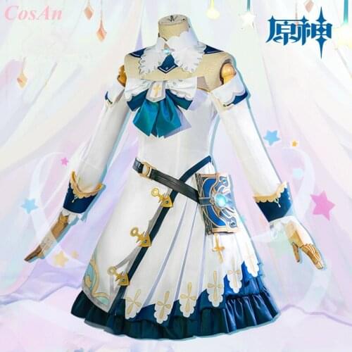 Hot Game Genshin Impact Barbara Cosplay Costume Fashion Combat Dress Female Halloween Carnival Party Role Play Clothing XS-XL