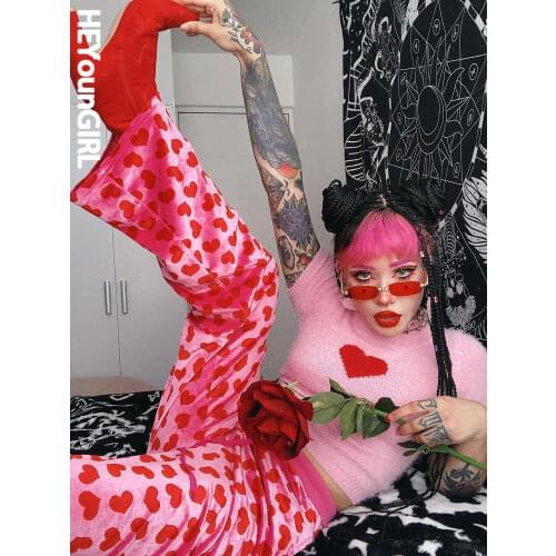 Женские бархатные брюки Heyoungirl China At AliExpress