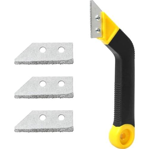Grout remover tile grout saw bevel grout scraper tool with 3 additional Replacement Blades for tile cleaning