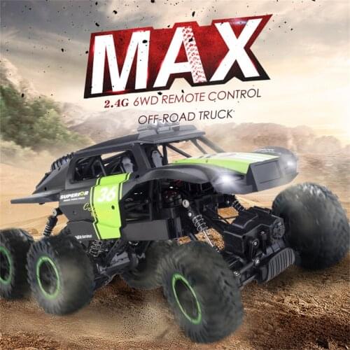 JJRC Q101 2.4G Max 1:10 6WD Climbing Remote Control Off-road Truck Crawling Car 6V 700mah Battery LED Light Brushless Motor 40M