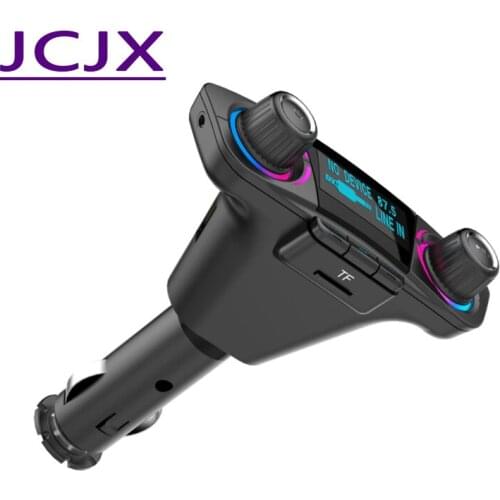 LIYU FM Transmitter Bluetooth Carkit AUX Audio MP3 Player FM Modulator Handsfree Large Screen Display Support Folder Playback