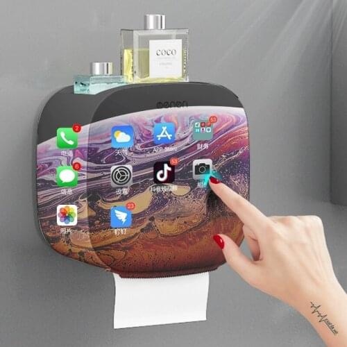 Fashion Bathroom kitchen Wall Mounted Tissue Organizer Box Waterproof Toilet Paper Holder Home Bathroom Accessories Storage Rack
