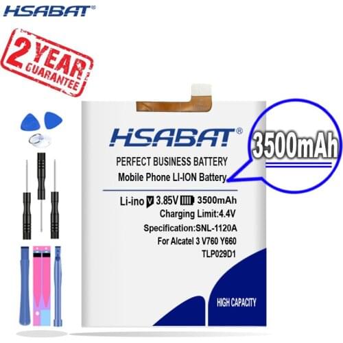 New Arrival [ HSABAT ] 3500mAh TLp029D1 Replacement Battery for Alcatel 3 3X 5 For TCL V760 Y660