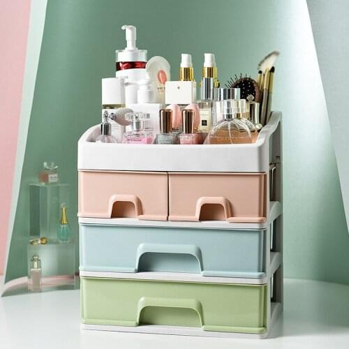 Makeup Organizer Drawers Plastic Cosmetic Storage Box Jewelry Container Make Up Case Desktop Makeup Brush Holder Organizers