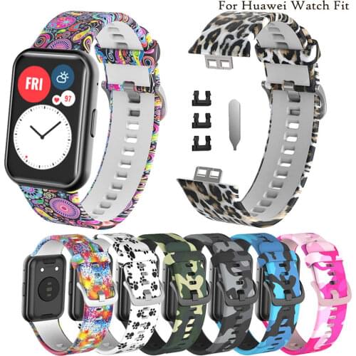 BEHUA Sport Silicone Strap For Huawei Watch Fit original smart band Accessories For Huawei fit WristBand belt Bracelet with tool