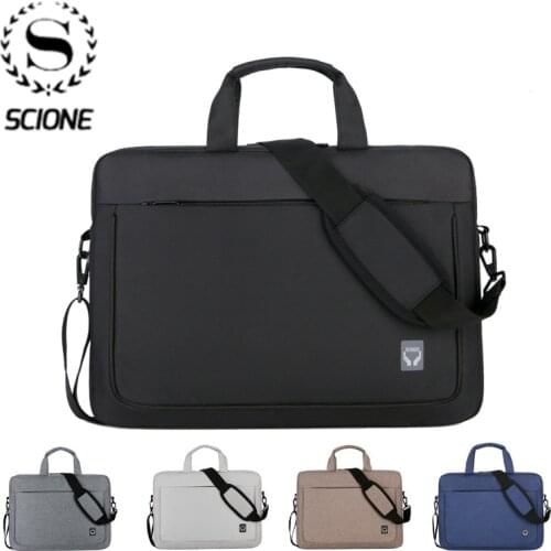 Scione New Men Briefcase 14 inch Mens bag Stylish Waterproof Laptop Bag Mens Woman Shoulder Bag Office Bags for Men Maletin