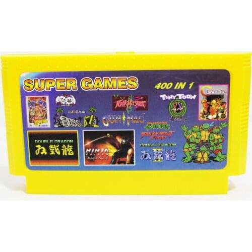 Super Games 400 In 1 with High Quality sticker No repeated Games 8 Bit 60 Pin Game Card Free Shipping