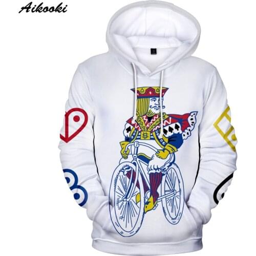 2020 3D KING QUEEN hoodies men/women Sweatshirts Hoody 3D White Playing Cards Poker Hooded Boy/Girls Polluvers Autumn Clothes