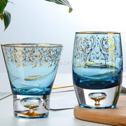 Japanese Creative Phnom Penh Glass Cup Lead-free Crystal Tea Cup Glass Water Cup Milk Drink Juice Cup