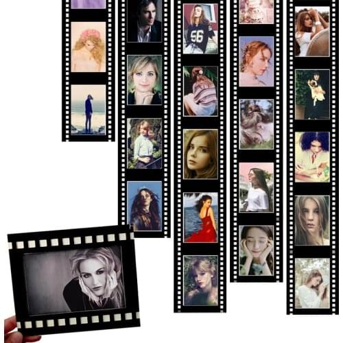 10PCS DIY Retro Photo Frame Paper Picture Wall Decoration For Wedding Party Photo Booth Props Movie Film Photos Frames