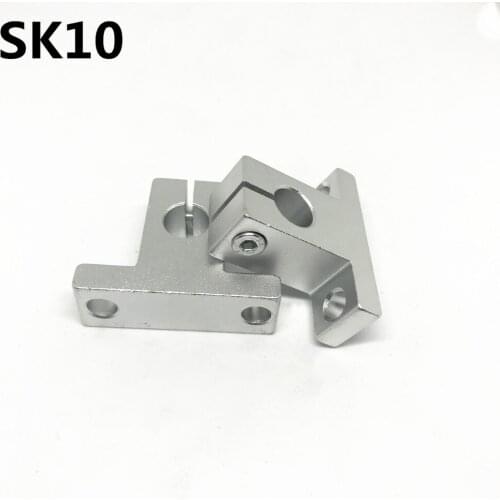 10pcs SK10 10mm linear bearing rail shaft support XYZ Table CNC Router SH10A Free Shipping