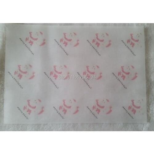 200PCS 15x21cm( 5.91''x8.27'') Handmade Soap Wrapping Paper Printed Santa Claus gift wrapping paper custom packing paper
