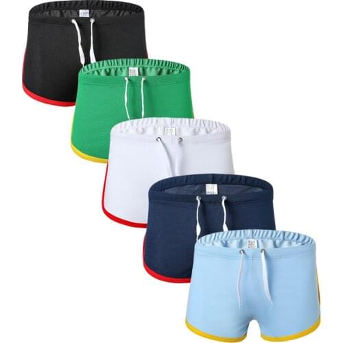 5Pcs/lot Men Underwear Fashion Sports Boxer Shorts Pants Casual Boxer Men Pure Color Soft Quick-drying Underpants boxer homme