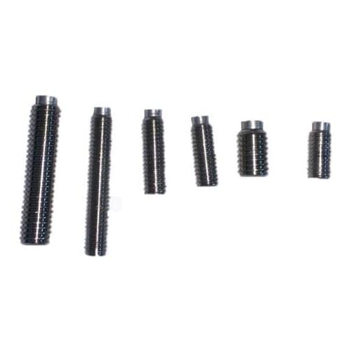 8pcs M5 set screws allen drive hexagon socket bolts aluminum cylinder end male screw stainless steel 5mm-52mm length