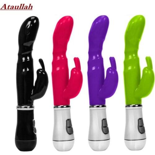Ataullah USB Charging Vibrator Waterproof Toy Double Rod Masturbation Rabbit Vibrator Adult Sex Product Vibrator ST009