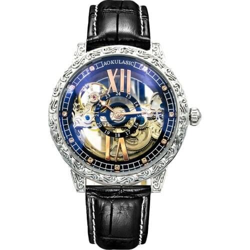 Automatic Mechanical Watch Mens Watch Top Luxury Tourbillon Hollow Design Boutique Surface Clock Reloj Hombre 2021 NEW2