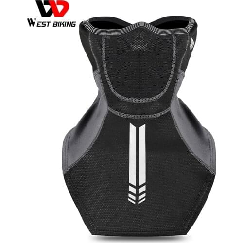 WEST BIKING Reflective Sports Scarf Winter Thermal Balaclava Face Cover Activited Carbon Filter Ski Running Cycling Headwear