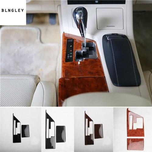 2pcs/lot ABS carbon fiber or wooden grain gear panel decoration cover for 2013-2017 LEXUS ES250 ES300H ES350