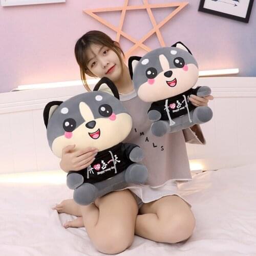 And Soft down Cotton Husky Throw Pillow Factory Wholesale Plush Toy Doll Direct TikTok Same Style Doll Machine