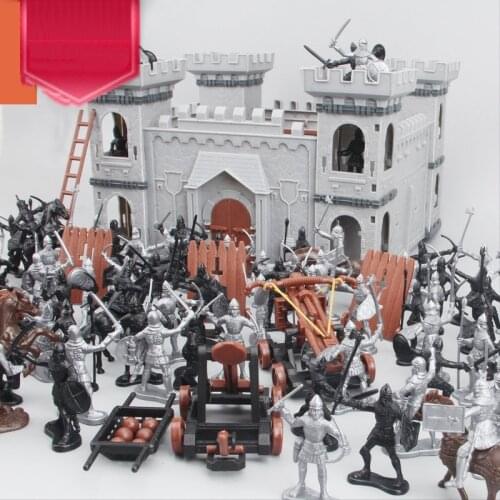 Playset Model Building UK Medieval History Kids Decorative Home Soldiers DIY Development Castle Toy Set Knights Game Accessory